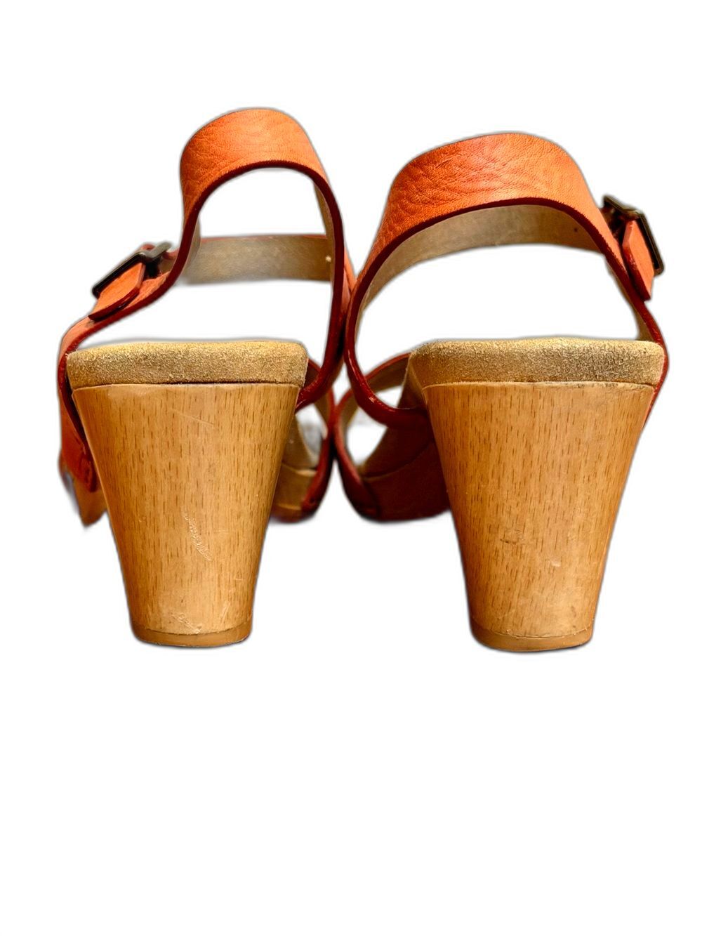 Dansko Tasha Tangerine Sandal Heels Sz 39 - Picture 5 of 7